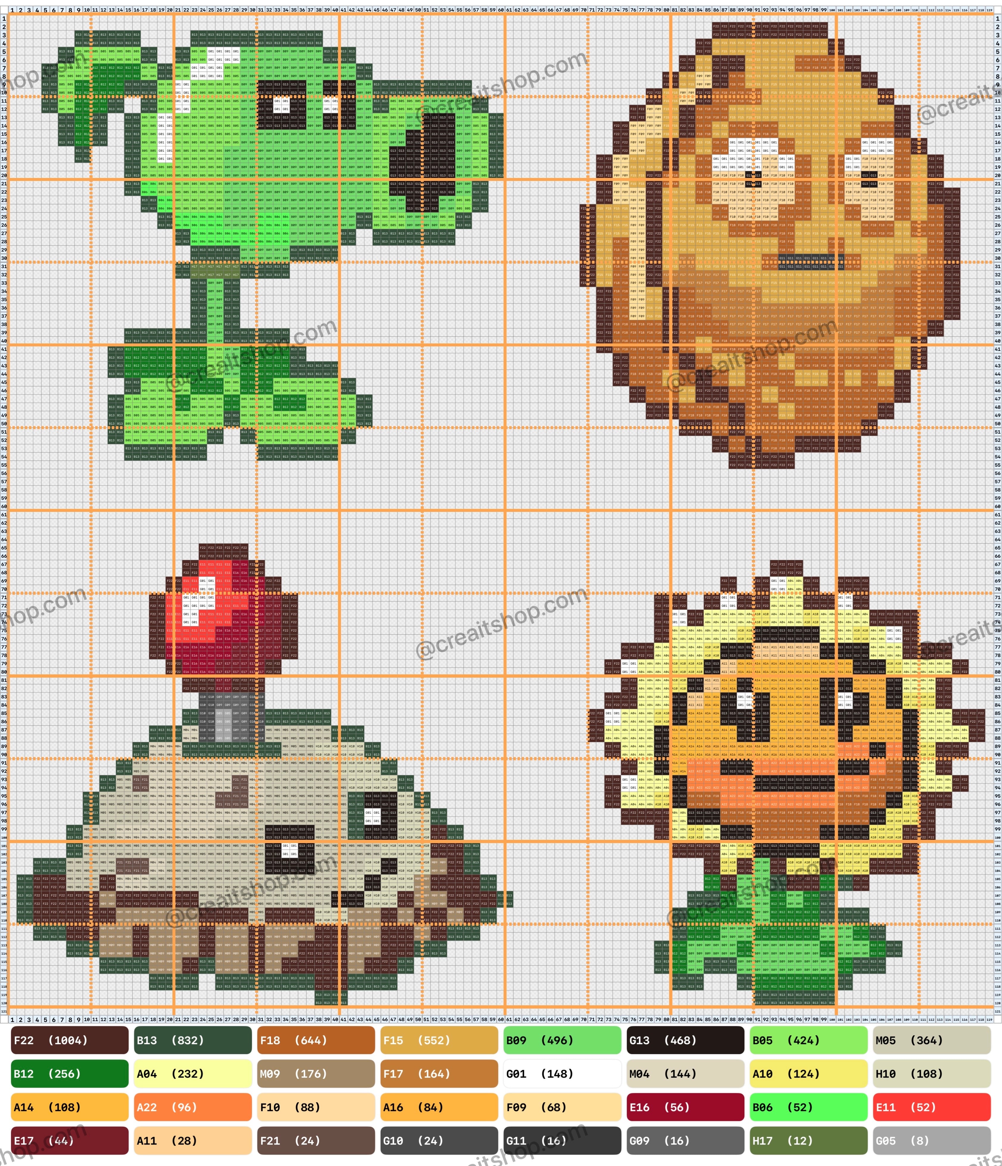 plants vs zombies fuse bead pattern