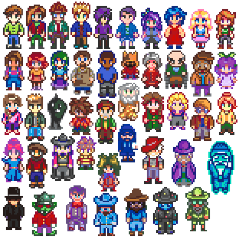 Stardew Valley Fuse Bead Character Pattern - Game Theme