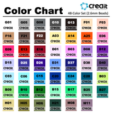 Creait 48-Color Beginner Set - 2.6mm Mini Fuse Bead 48,000 Beads