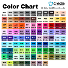 Creait 96-Color Basic Player Set - 2.6mm Mini Fuse Bead 96,000 Beads