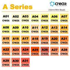 Creait Refill Fuse Beads - 1000ct A Series Colors (2.6mm Beads)