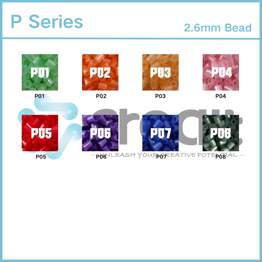 Creait Refill Fuse Beads - 1000ct P (Pearl) Series Colors (2.6mm Beads)