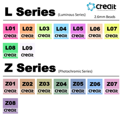 Creait Refill Fuse Beads - 1000ct L and Z Series Colors (2.6mm Beads)