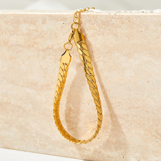Chunky Gold Curb Chain Bracelet