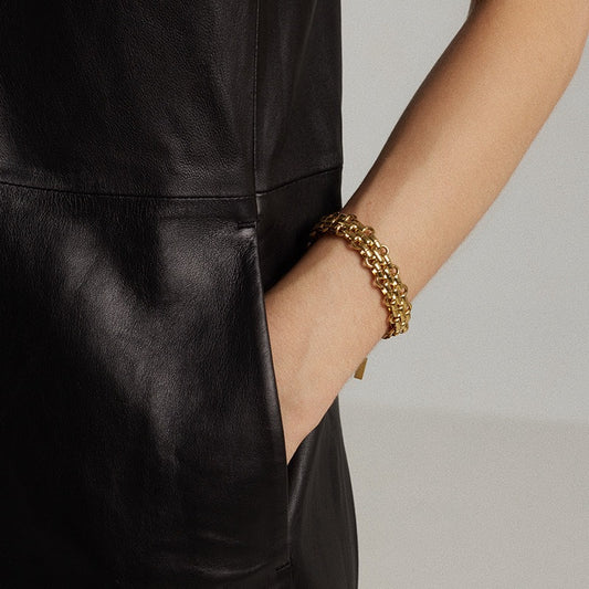 Braided thick chain bracelet