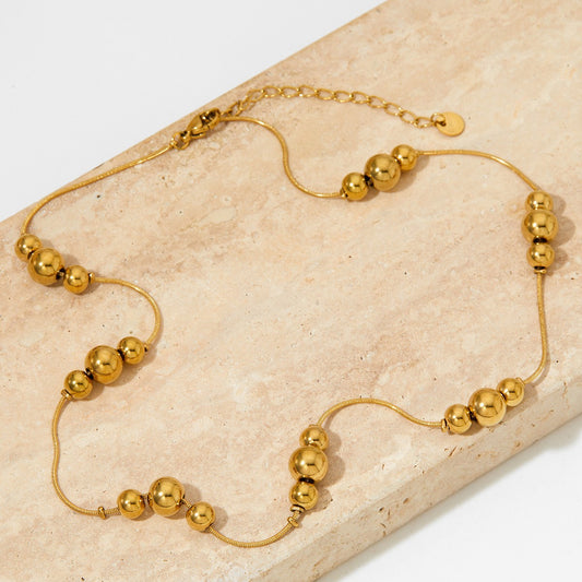 Layered Gold Ball Chain Necklace
