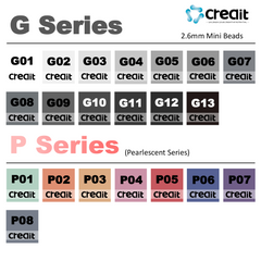 Creait Refill Fuse Beads - 1000ct G and P Series Colors (2.6mm Beads)