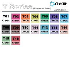 Creait Refill Fuse Beads - 1000ct Transparent Colors (2.6mm Beads)